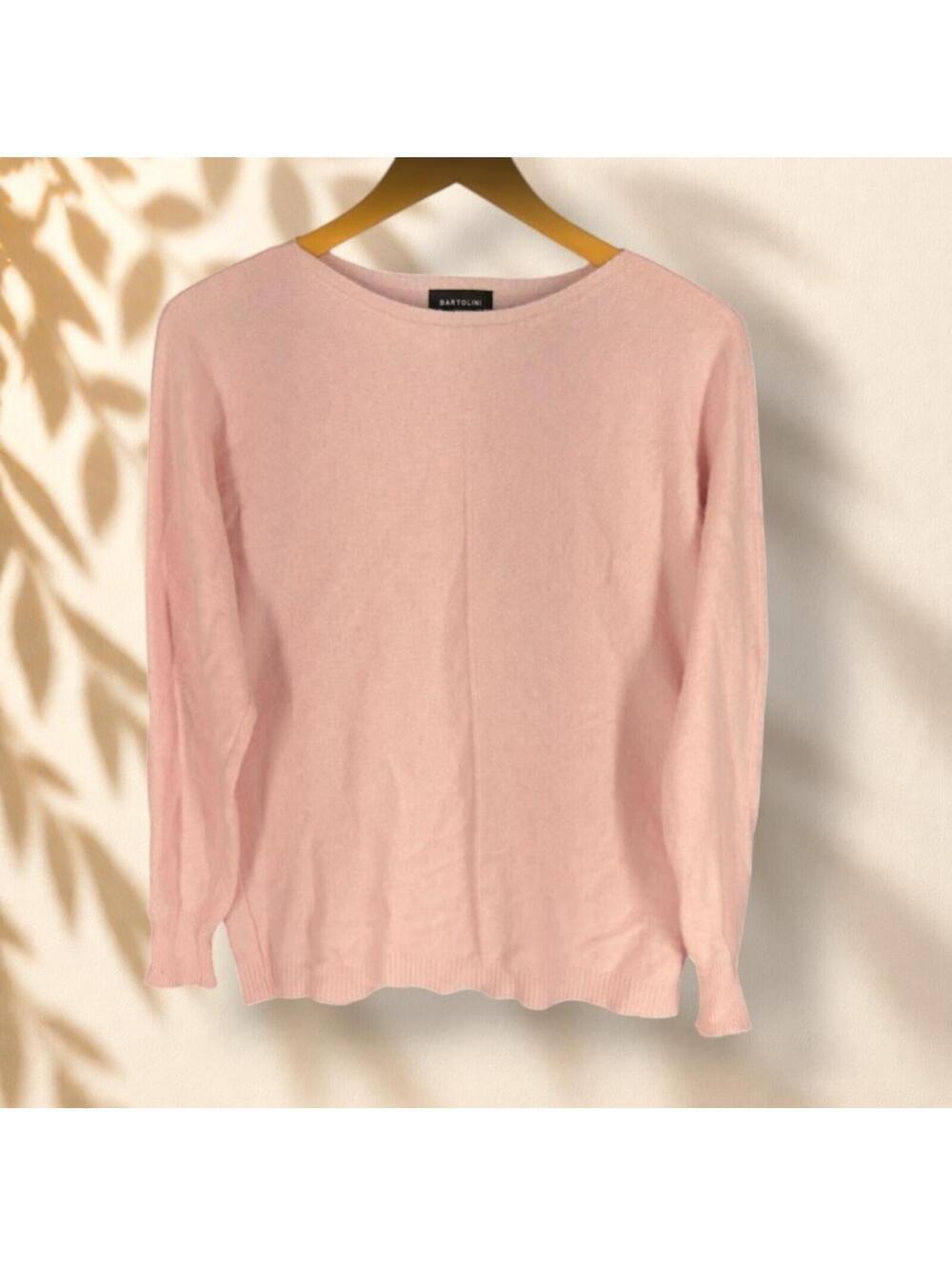Bartolini Sweater Pullover Women S Small Pink Knit Long Sleeve Cashmere Soft